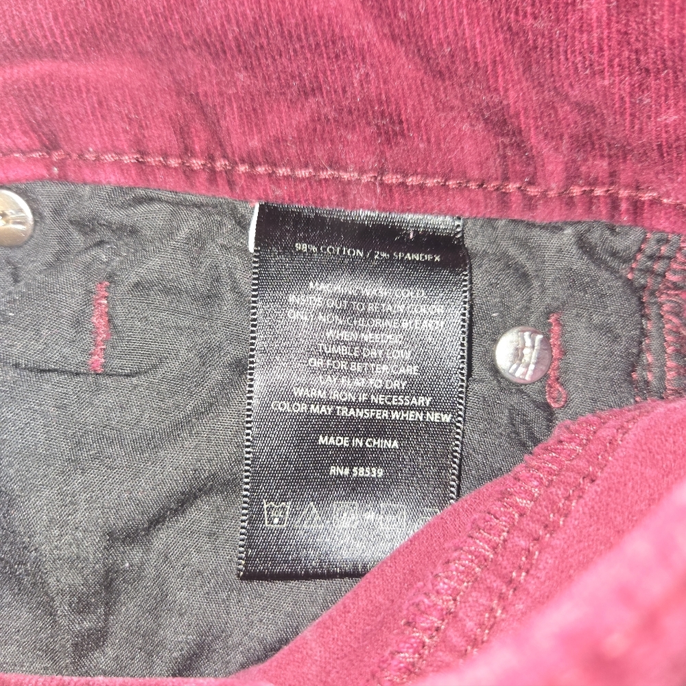 Kut From The Kloth Violet Purple Velvet Diana Skinny Pants Size 8 - Picture 6 of 9